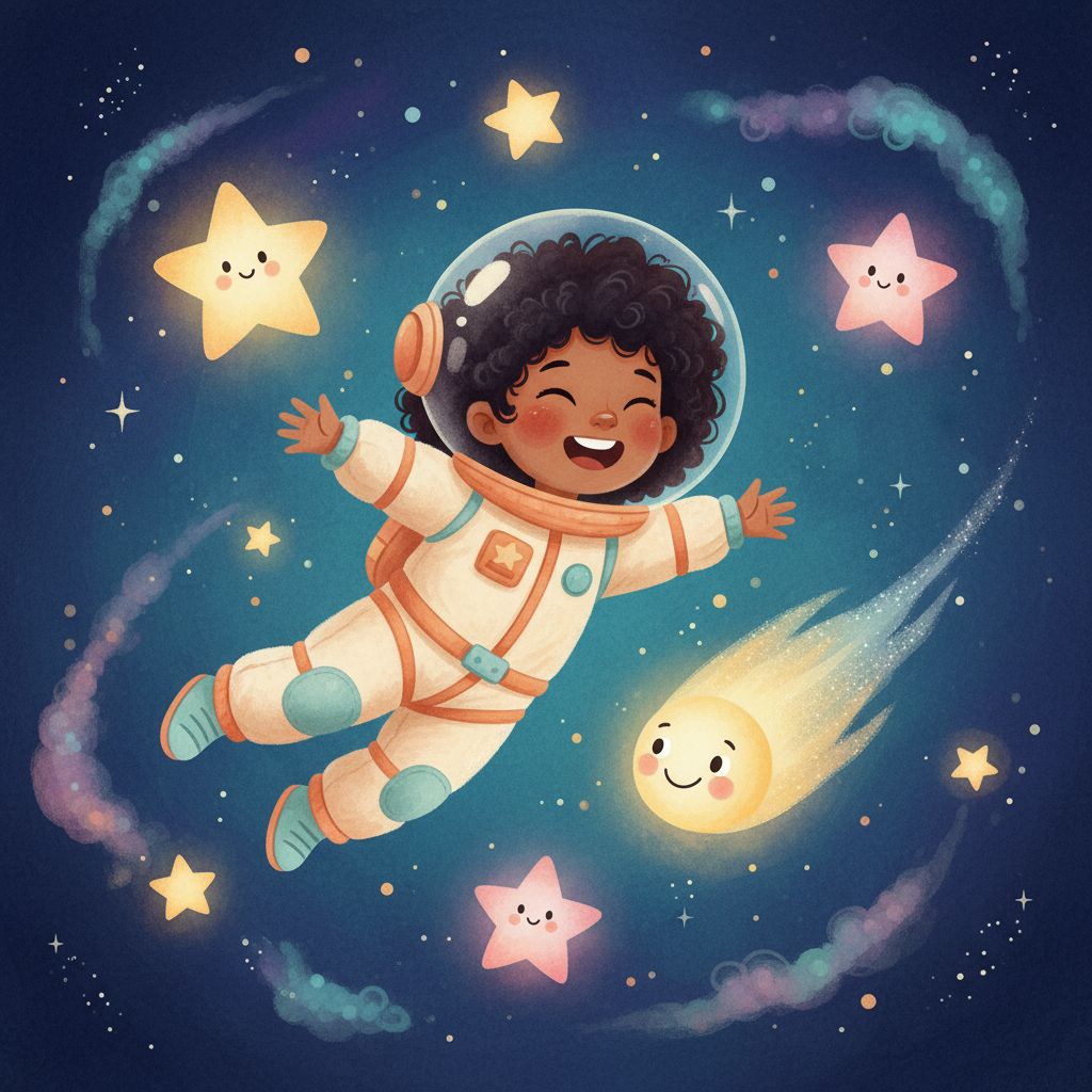 Personalized Space Adventure Book Cover