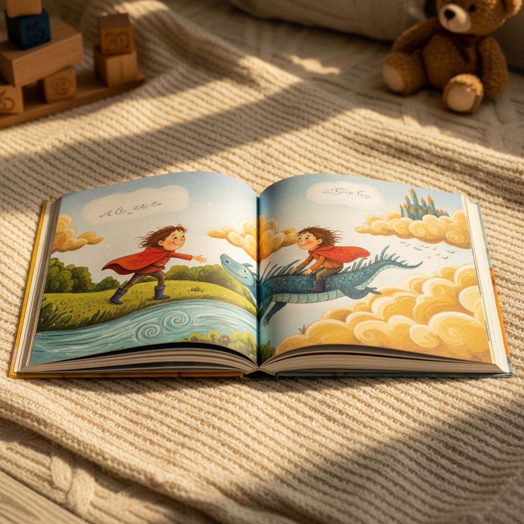 An open StoryFawn book being read together